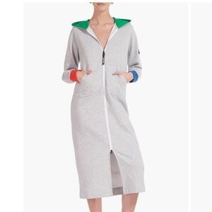 NEW BALANCE X STAUD Colorblock hooded maxi jacket sweatshirt size M